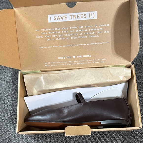 Madewell Greta Ballet Flats size 8 Coffee bean brown - Picture 4 of 4